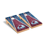 Colorado Avalanche Cornhole Board Set - Triangle Weathered Version