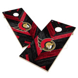 Ottawa Senators Cornhole Board Set - Herringbone Design