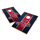 Vintage Atlanta Braves Solid Wood 2x4 Cornhole Set