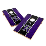 Vintage Colorado Rockies Solid Wood 2x4 Cornhole Set