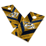 Nashville Predators Cornhole Board Set - Herringbone Design