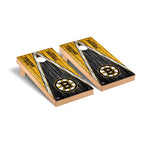 Boston Bruins Cornhole Board Set - Triangle Weathered Version