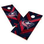 Columbus Blue Jackets Cornhole Board Set - Herringbone Design