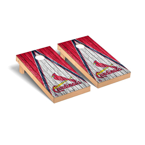 St. Louis Cardinals Cornhole Board Set - Triangle Weathered Version