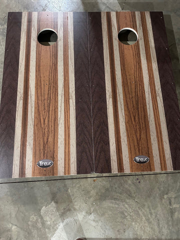 Scratch & Dent - Trex Woodland Brown Stripes All-Weather Cornhole Boards