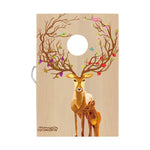 Waterproof Cornhole Boards Set 2′x3′ Floral Deer